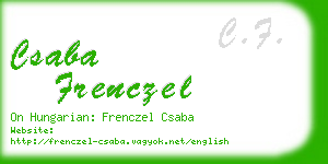 csaba frenczel business card